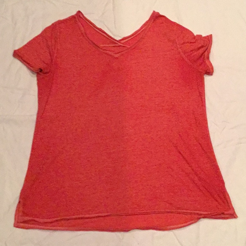Red V neck T shirt
